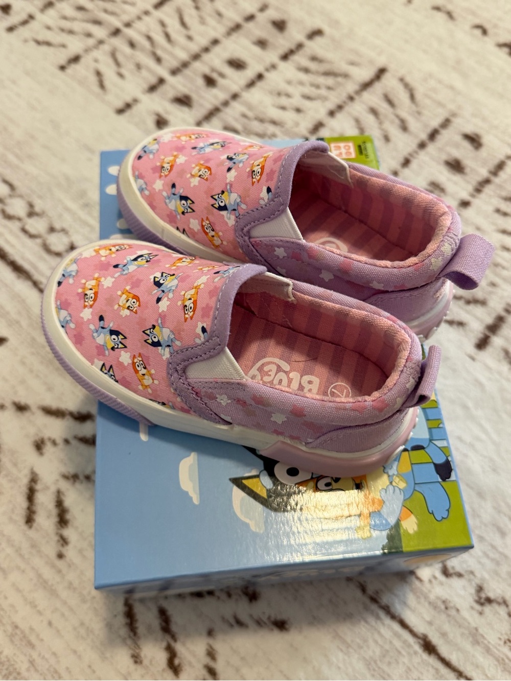 Bluey Girls Pink Slip-On Sneakers